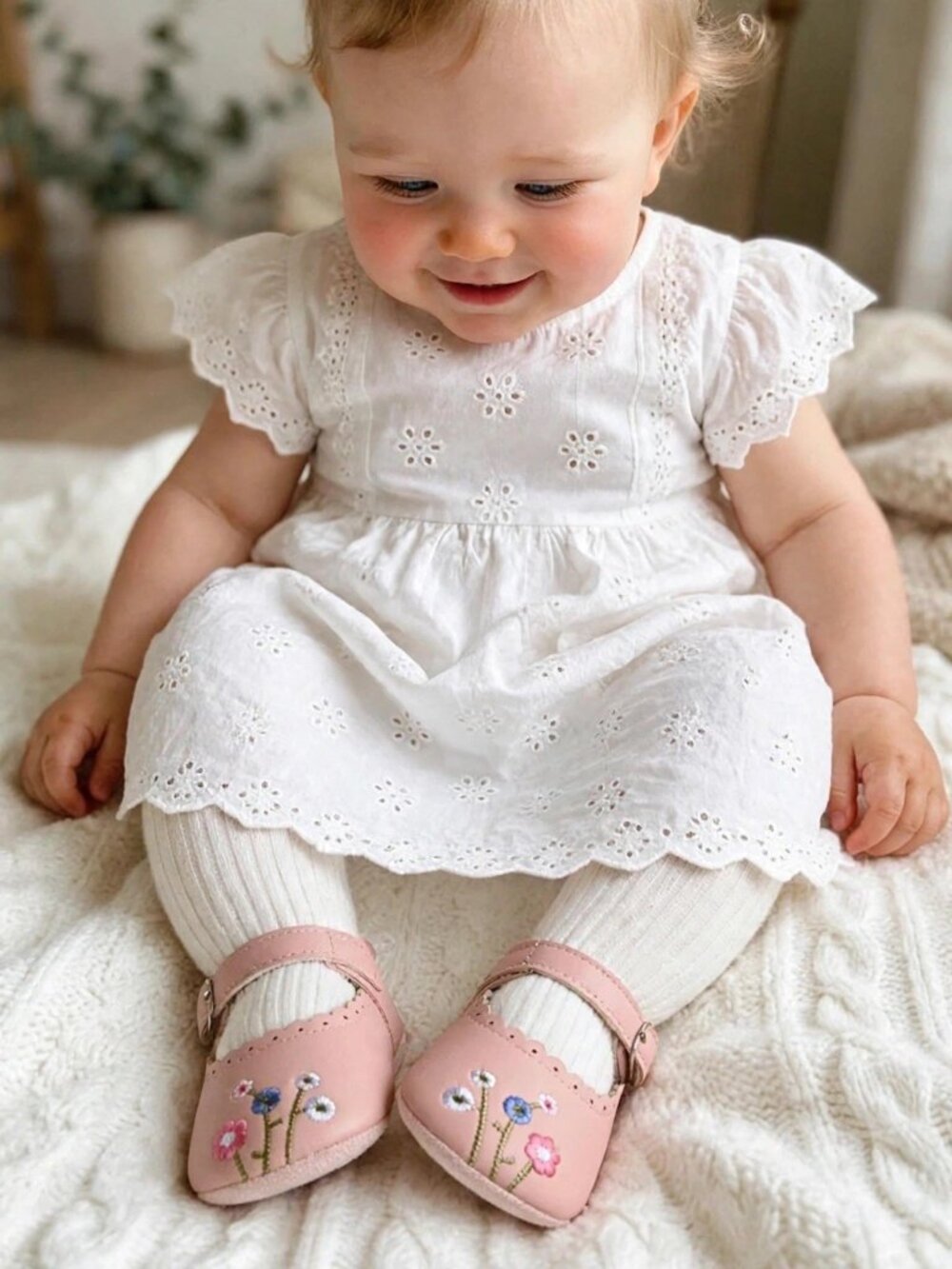 LUCKY BRAND  Crib Shoes  Faux Leather Size: 4 (9-12 M)   MSRP : $35